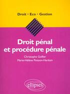 Couverture du livre « Droit penal et procedure penale » de Golfier aux éditions Ellipses
