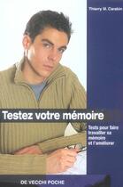Couverture du livre « Testez votre memoire poche » de Carabin aux éditions De Vecchi