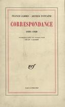 Couverture du livre « Correspondance - 1898-1930) » de Fontaine/Jammes aux éditions Gallimard