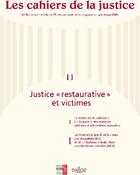 Couverture du livre « Justice «restaurative» et victimes » de  aux éditions Dalloz