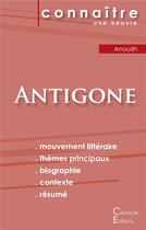 Couverture du livre « Antigone, de Jean Anouilh » de  aux éditions Editions Du Cenacle