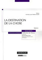 Couverture du livre « La destination de la chose » de Boffa R. aux éditions Defrenois