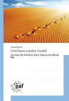 Couverture du livre « L'ecriture contre l'oubli » de Kosma-V aux éditions Presses Academiques Francophones