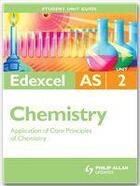 Couverture du livre « Edexcel AS Chemistry Student Unit Guide: Unit 2 » de Rod Beavon aux éditions Philip Allan