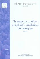 Couverture du livre « Transports routiers et activités auxiliaires du transport » de Les Journaux Officie aux éditions Direction Des Journaux Officiels