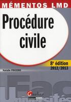 Couverture du livre « Procédure civile (8e édition) » de Natalie Fricero aux éditions Gualino