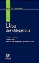 Couverture du livre « Droit des obligations » de Pierre Van Ommeslaghe aux éditions Bruylant