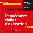 Couverture du livre « L'essentiel des procédures civiles d'exécution (édition 2018/2019) » de Natalie Fricero aux éditions Gualino Editeur