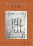 Couverture du livre « Ecrits » de Alberto Giacometti aux éditions Hermann