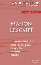 Couverture du livre « Manon Lescaut, de l'abbé Prévost » de  aux éditions Editions Du Cenacle