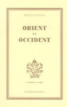 Couverture du livre « Orient et occident » de  aux éditions Vega