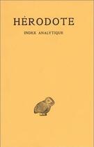 Couverture du livre « Histoires ; index analytique des neuf livres » de Herodote aux éditions Belles Lettres