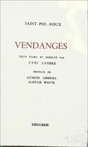 Couverture du livre « Vendanges » de Saint-Pol-Roux aux éditions Rougerie