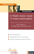 Couverture du livre « Le monde comme volonté et comme représentation » de Lefranc/Schopenhauer aux éditions Nathan