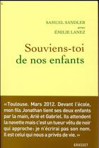 Couverture du livre « Souviens-toi de nos enfants » de Sandler Samuel aux éditions Grasset Et Fasquelle