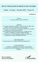 Couverture du livre « Revue congolaise de droit et des affaires : octobre - novembre - décembre 2012 » de Ines Feviliye aux éditions Editions L'harmattan