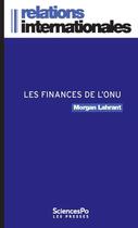 Couverture du livre « Finances de l'ONU » de Larhant aux éditions Presses De Sciences Po