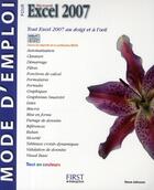 Couverture du livre « Mode d'emploi Excel 2007 » de Steve Johnson aux éditions First Interactive