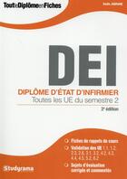 Couverture du livre « Diplôme d'Etat d'infirmier ; toutes les UE du semestre 2 » de Badia Jabrane aux éditions Studyrama