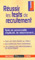 Couverture du livre « Reussir les tests de recrutement » de Sabine Duhamel aux éditions Studyrama