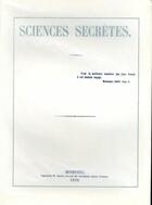 Couverture du livre « Sciences secrètes » de Ladrague aux éditions Gutemberg