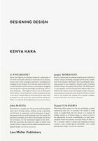 Couverture du livre « Kenya hara designing design (paperback) » de Kenya Hara aux éditions Lars Muller