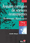Couverture du livre « Annales Corrigees De Sciences Economiques » de Isabelle Maleyre aux éditions Organisation