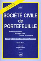 Couverture du livre « Societe civile de portefeuille » de Henry Royal aux éditions Efe