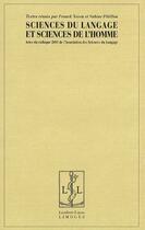 Couverture du livre « Sciences du langage et sciences de l'homme » de Sabine Petillon et Franck Neveu aux éditions Lambert-lucas
