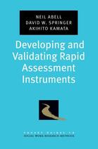 Couverture du livre « Developing and Validating Rapid Assessment Instruments » de Kamata Akihito aux éditions Oxford University Press Usa