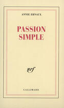 Couverture du livre « Passion simple » de Annie Ernaux aux éditions Gallimard (patrimoine Numerise)