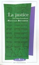 Couverture du livre « La justice » de Magali Bessone aux éditions Flammarion