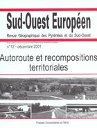 Couverture du livre « Autoroute et recompositions territoriales » de  aux éditions Pu Du Midi