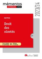 Couverture du livre « Droit des sûretés : Cours intégral et synthétique + tableaux et schémas (édition 2023/2024) » de Gael Piette aux éditions Gualino