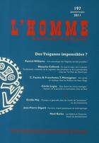 Couverture du livre « REVUE L'HOMME N.197 ; janvier / mars 2011 » de Revue L'Homme aux éditions Revue L'homme