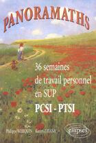 Couverture du livre « Panoramaths - 36 semaines de travail personnel en sup » de Werquin/Zayana aux éditions Ellipses