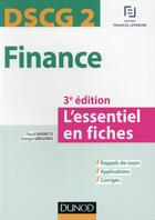 Couverture du livre « Dscg 2 ; finance (3e édition) » de Pascal Barneto et Georges Gregorio aux éditions Dunod