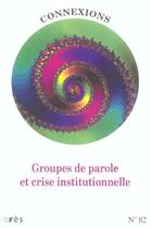 Couverture du livre « Connexions 082 - groupe de parole et crise institutionnelle » de  aux éditions Eres