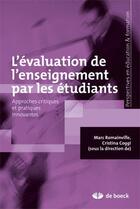 Couverture du livre « L'évaluation de l'enseignement par les étudiants ; approches critiques et pratiques innovantes » de  aux éditions De Boeck Superieur