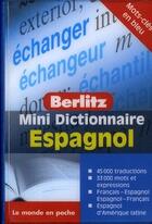 Couverture du livre « Mini dictionnaire espagnol » de  aux éditions Berlitz