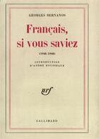 Couverture du livre « Francais, si vous saviez... » de Georges Bernanos aux éditions Gallimard