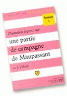 Couverture du livre « Premieres lecons partie de campagne » de Villani J aux éditions Belin Education