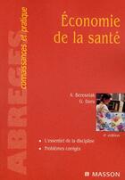 Couverture du livre « Economie de la sante » de Beresniak/Duru aux éditions Elsevier-masson