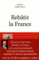 Couverture du livre « Rebâtir la France ; coffret » de Didier Tauzin aux éditions Mareuil Editions