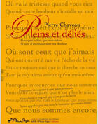 Couverture du livre « Pleins et déliés » de Pierre Chaveau aux éditions Pleine Page