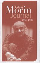 Couverture du livre « Journal Tome 1 et Tome 2 ; coffret » de Edgar Morin aux éditions Seuil