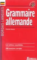 Couverture du livre « Grammaire allemande » de Francine Saucier aux éditions Bordas