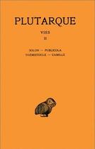 Couverture du livre « Vies paralleles Tome 2 » de Plutarque aux éditions Belles Lettres