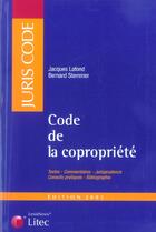 Couverture du livre « Code de la copropriete (édition 2005) » de Jacques Lafond et Bernard Stemmer aux éditions Lexisnexis