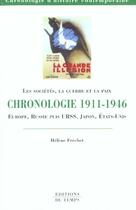Couverture du livre « Chronologie 1911-1946 ; les sociétés, la guerre et la paix » de Helene Frechet aux éditions Editions Du Temps